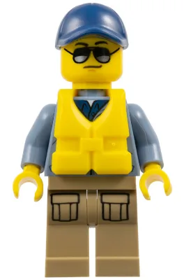 Mountain Police - Officer Male, Speed Boat with Life Jacket Center Buckle