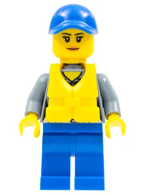 Coast Guard City - Female Crew Member, Blue Cap with Life Jacket