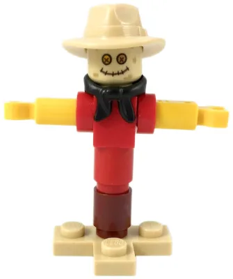 Scarecrow - Tan Fedora, Black Bandana, Red Shirt