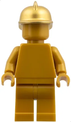 Statue - Pearl Gold with Metallic Gold Fire Helmet