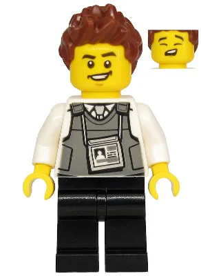 Police - Security Officer, Black Legs, Brown Hair