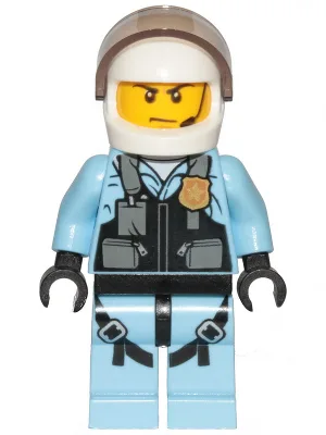 Police - Helicopter Pilot, Bright Light Blue Jumpsuit