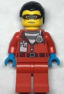 Police - Crook Vito, Red Jacket with Prison Shirt and I.D. Tag