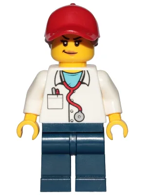 Personal Trainer - Female, Red Ball Cap with Reddish Brown Ponytail