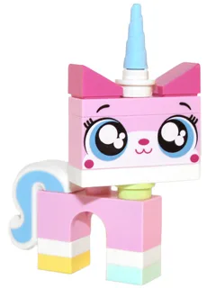 Unikitty - Wide Eyes, Raised Eyebrows, Closed Mouth
