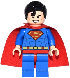 Superman - Blue Suit, Starched Fabric Cape, Open Mouth / Red Eyes