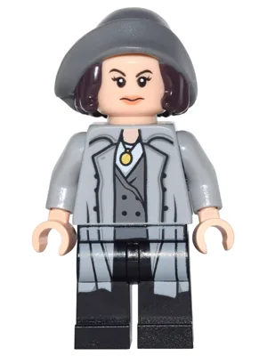 Tina Goldstein - Light Bluish Gray Trench Coat, Hair with Hat