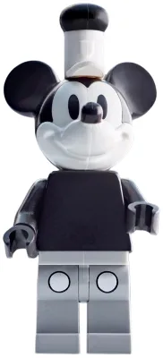 Mickey Mouse - Vintage, Light Bluish Gray Legs, White Hat with Black Top