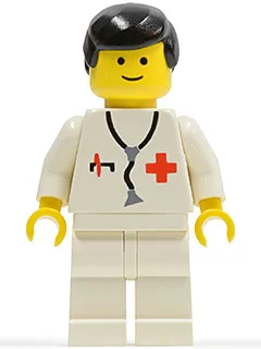 Dokter - Stethoscoop, witte benen, zwart mannenhaar