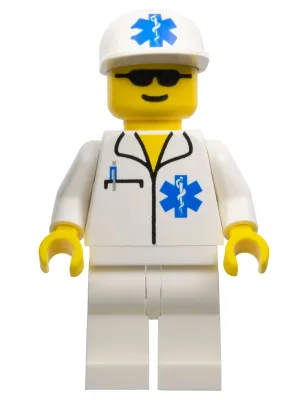 Dokter - Ambulancemedewerker Ster van het Leven, Witte Benen, Witte Kap