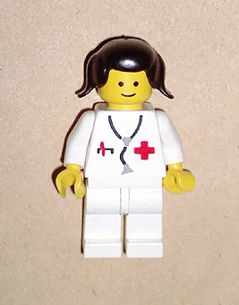 Doctor - Stethoscope, White Legs, Black Pigtails Hair