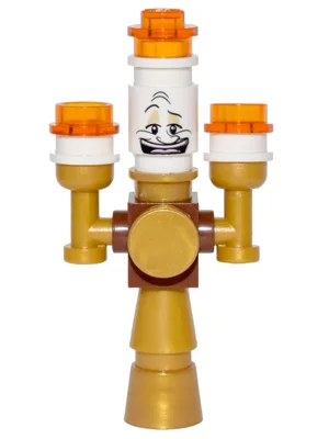 Lumière {Lumiere} - Brick, Modified 1 x 1 with Studs on 4 Sides, 2 Candle Arms