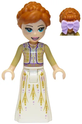 Anna - White Dress, Tan Shrug, Bow