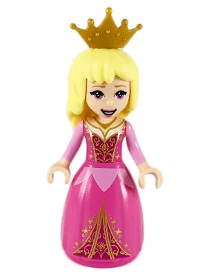 Aurora - Wide Skirt with Gold Filigree, Pearl Gold Tiara