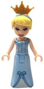 Cinderella - Dress with Sparkles and Bow, Pearl Gold Tiara