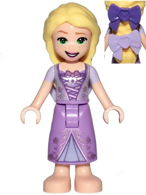 Rapunzel - Mini Doll, Dark Purple and Lavender Bows