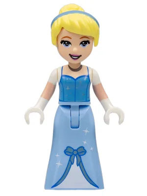 Cinderella - Dress with Sparkles and Bow, Medium Blue Top
