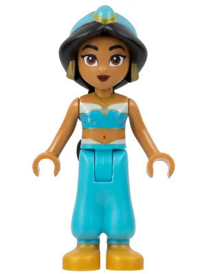Jasmine - Top with Sparkles and Gold Trim, Closed Mouth