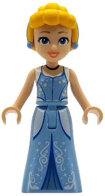 Cinderella - Bright Light Blue and Metallic Light Blue Dress, Bright Light Orange Hair