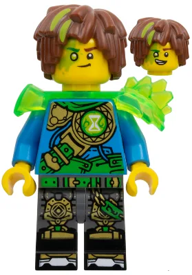 Mateo - Trans-Bright Green Shoulder Armor