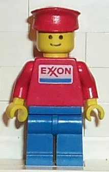 Exxon - Jambes bleues, chapeau rouge