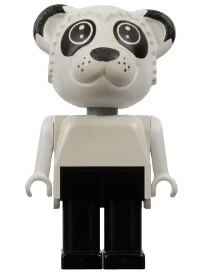 Fabuland Bär - Patrick Panda, weißer Kopf, Oberkörper und Arme, schwarze Beine