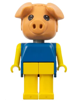 Fabuland Pig – Percy Pig, gelbe Beine und Arme, blaues Oberteil
