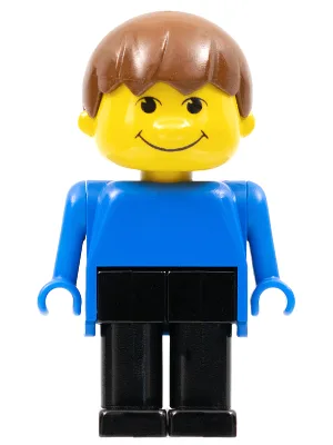 Basic Figure Human Boy Blue, Black Legs, Brown Hair