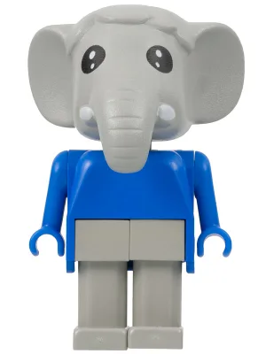 Fabuland Elefant – Ernie Elefant, hellgraue Beine, blauer Oberkörper und Arme