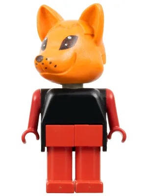Fabuland Fox - Freddy Fox, pattes rouges, haut noir