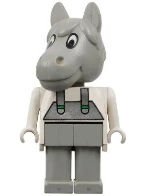 Fabuland Paard - Harry Paard, Lichtgrijze Kop en Overalls