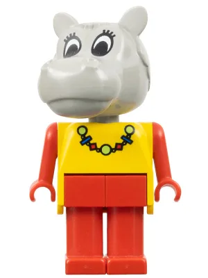 Fabuland Hippo - Hanna Hippopotamus, met ketting