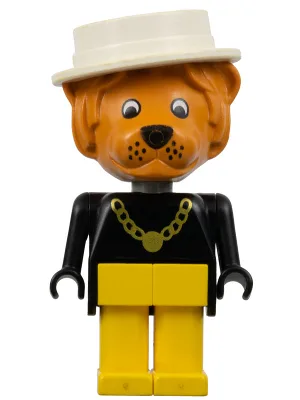Fabuland Lion – Lionel Lion (Bürgermeister) mit Halskette und weißem Hut