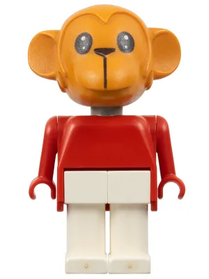 Singe de Fabuland - Gabriel Gorilla, tête brune, pattes blanches, haut rouge