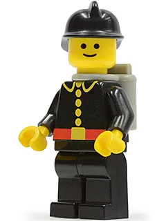 Feuerwehr – Klassisch, schwarzer Feuerwehrhelm, hellgraue Atemluftflaschen