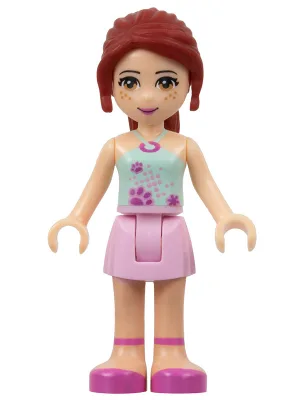 Friends Mia – Leuchtend pinkfarbener Rock, helltürkisfarbenes Neckholder-Top