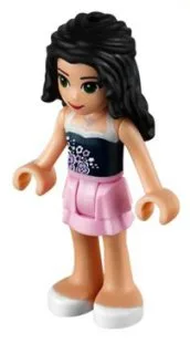 Friends Emma – Hellrosa Stufenrock, dunkelblaues Top