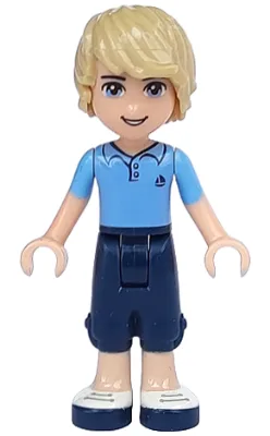 Friends Andrew - Dark Blue Cropped Trousers, Bright Light Blue Polo Shirt
