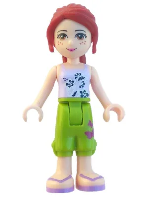 Friends Mia - Lime Cropped Trousers, Lavender Top