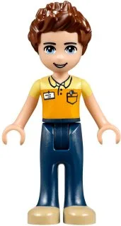 Friends Daniel - Dark Blue Trousers, Orange and Bright Light Yellow Polo Shirt