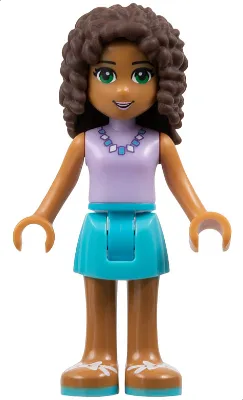 Friends Andrea - Medium Azure Skirt, Lavender Top