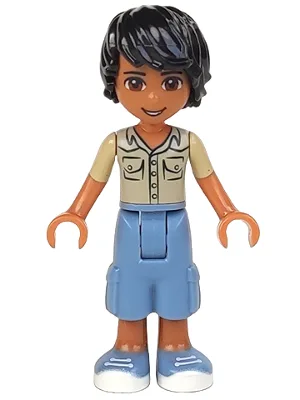 Friends Matthew - Sand Blue Long Shorts, Khaki Shirt