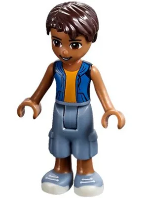 Friends Robert - Sand Blue Long Shorts, Blue Sleeveless Hoodie