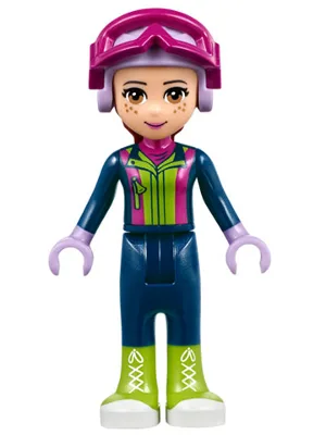 Friends Mia - Dark Blue Trousers, Dark Blue Top, Helmet, Goggles