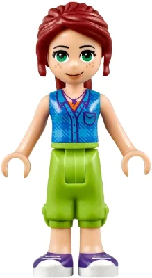 Friends Mia - Lime Cropped Trousers, Blue Top