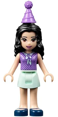 Friends Emma - Light Aqua Skirt, Medium Lavender Top and Party Hat