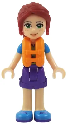 Friends Mia - Dark Purple Shorts, Lime Top, Life Jacket