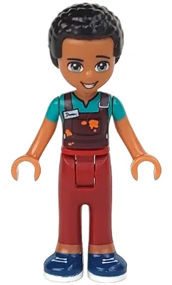 Friends Dean - Dark Red Trousers, Dark Turquoise Overalls Top