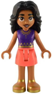 Friends Adi - Dark Purple Top, Coral Skirt