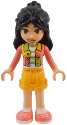 Friends Liann - Coral Patchwork Jacket, Bright Light Orange Shorts, Coral Shoes